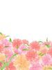 カーネーションのフレーム2[png]