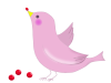 ピンクの鳥のイラスト