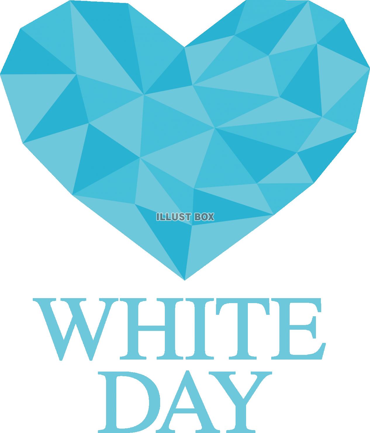 ホワイトデー・アイコン（ハートマーク）WHITE DAY