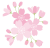 透過・シンプルな桜のイラスト　カット春サクラ花3月4月