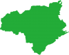 徳島県の地図（緑色）四国・阿波イメージ