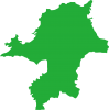 福岡県の地図（緑色）