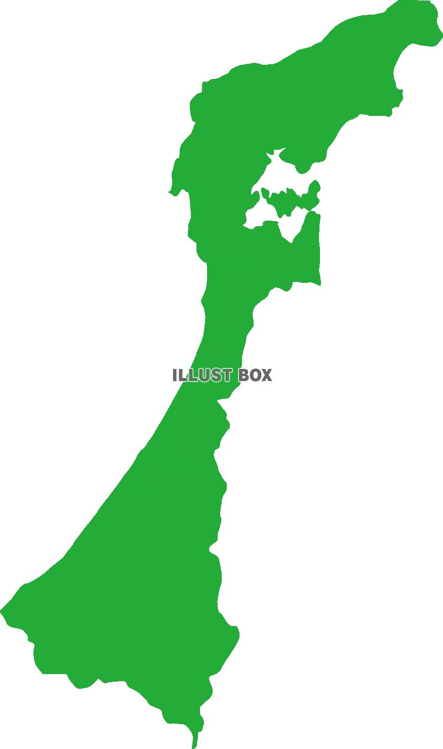 石川県の地図（MAP）緑色