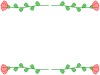花模様フレームシンプル飾り枠素材イラスト。透過PNG