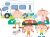 ファミリー キャンピングカー バーベキュー