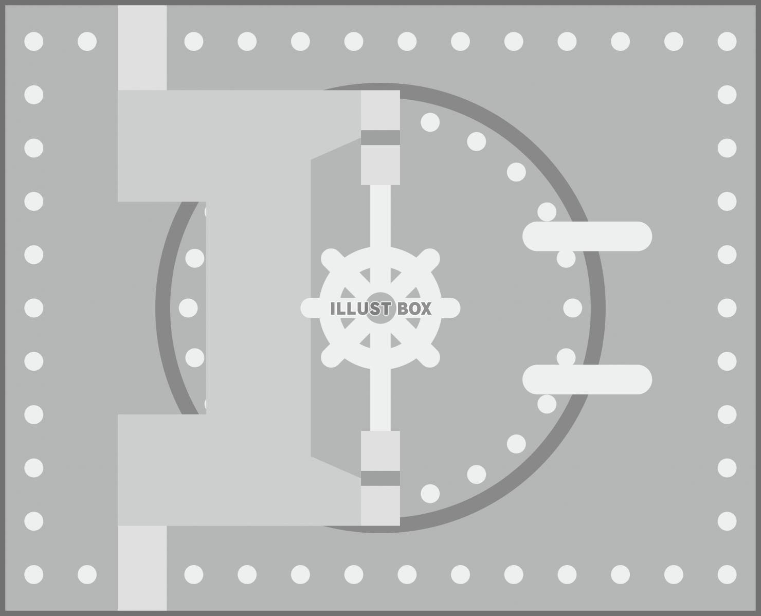 無料イラスト 銀行の金庫 金庫室