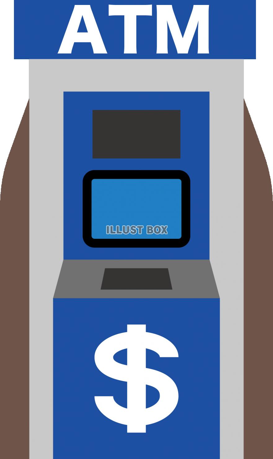 無料イラスト Atm キャッシュディスペンサー アイコン