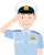 警察官 敬礼　おまわりさん　夏服