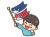 こいのぼりと元気な男の子