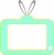 テレビ脚なし☆水色