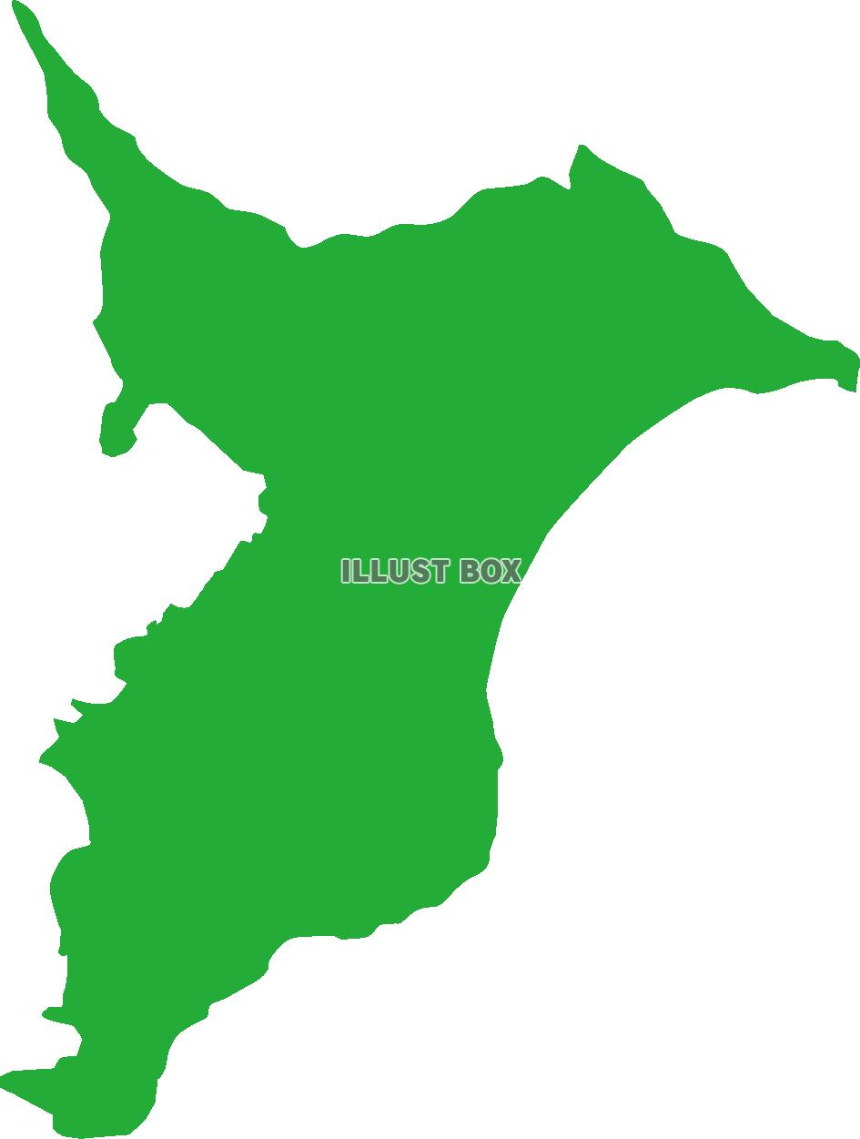 千葉県の地図（緑色）