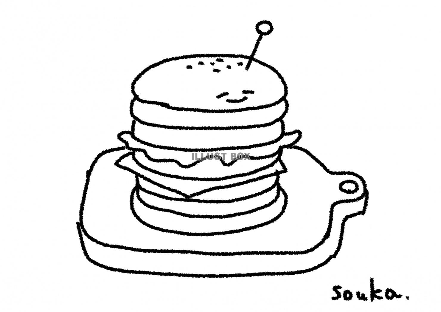 無料イラスト ハンバーガー