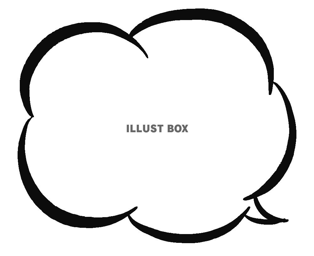 透過・筆の手書き吹き出し　シンプル白黒モノクロＰＯＰチラシフ...