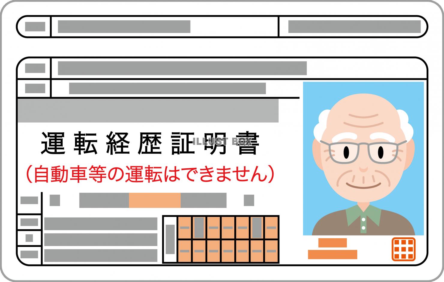 運転経歴証明書　おじいさん