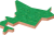 立体地図　北海道