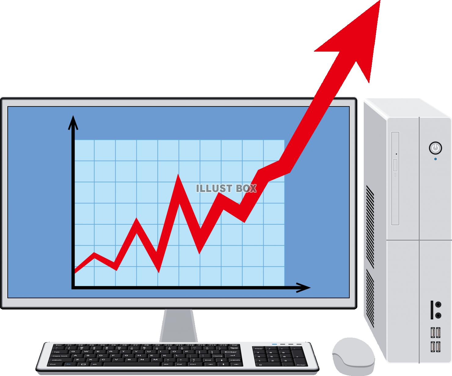 グラフ　アップ　デスクトップパソコン