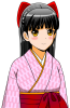 袴姿の女の子（上半身） （透過png）