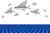 海面を飛ぶトビウオ