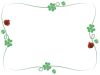 テントウムシとクローバーのフレーム