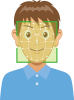 顔認証システムのイメージ　男性