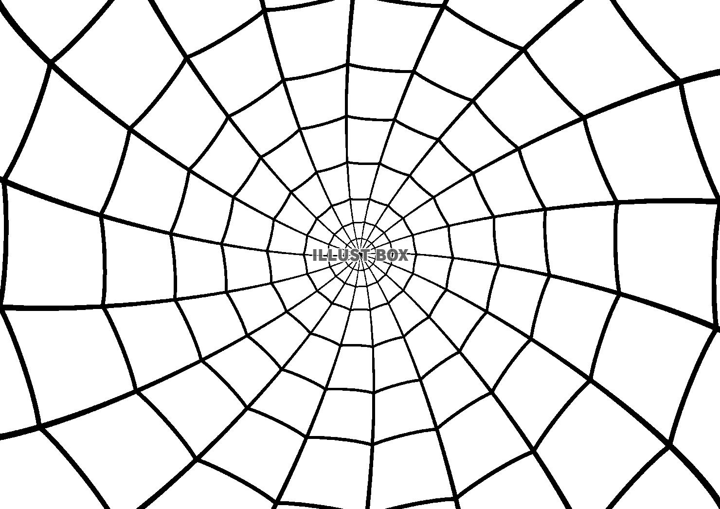 無料イラスト シンプルな蜘蛛の巣のシルエット