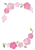 透過・桜のフレーム　春手書き水彩かわいいシンプル桜サクラ3月4月縦ピンク
