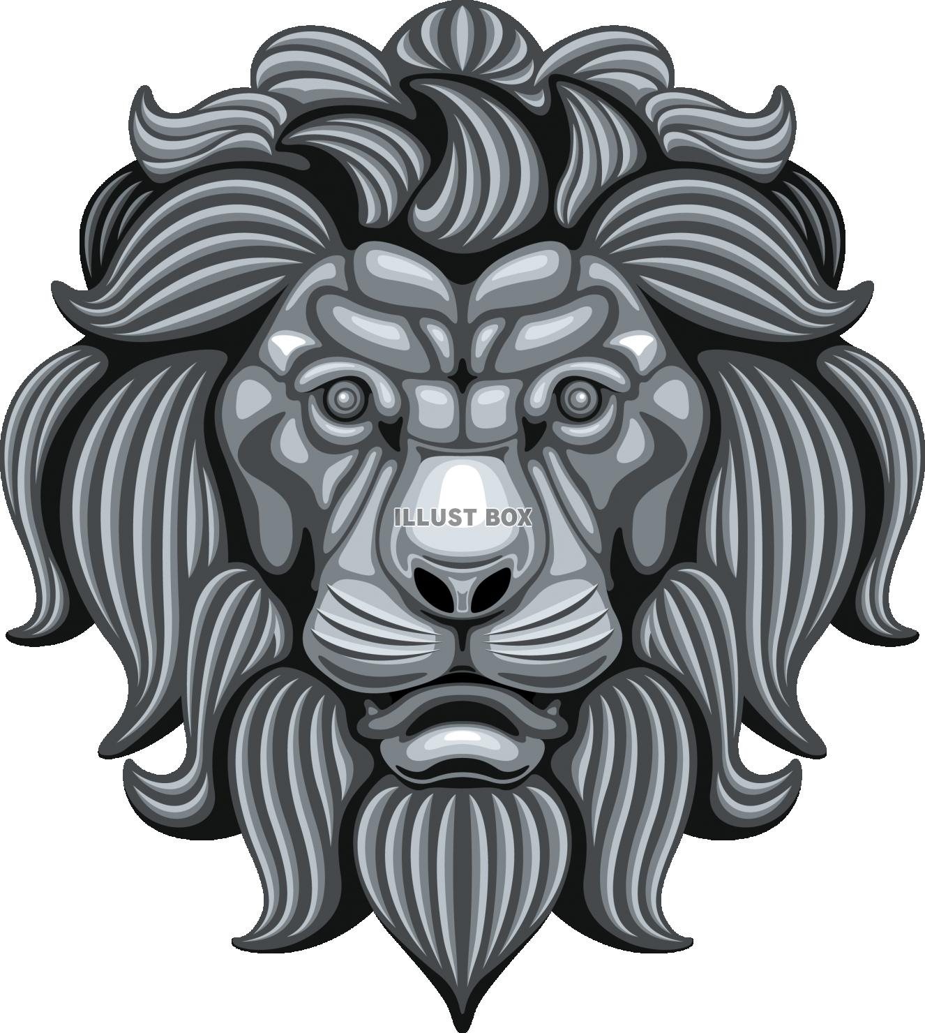 ライオン　獅子　彫刻　レリーフ　顔