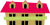 シンプルな切り絵風　アパート　賃貸