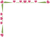 ハートフレームシンプル飾り枠素材イラスト。透過PNG