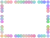 グラデーションフレーム飾り枠素材イラスト。透過PNG