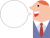 ビジネス　横顔 　フキダシ　セリフ　会話