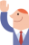 ビジネス　横顔 　プロフィール　挙手