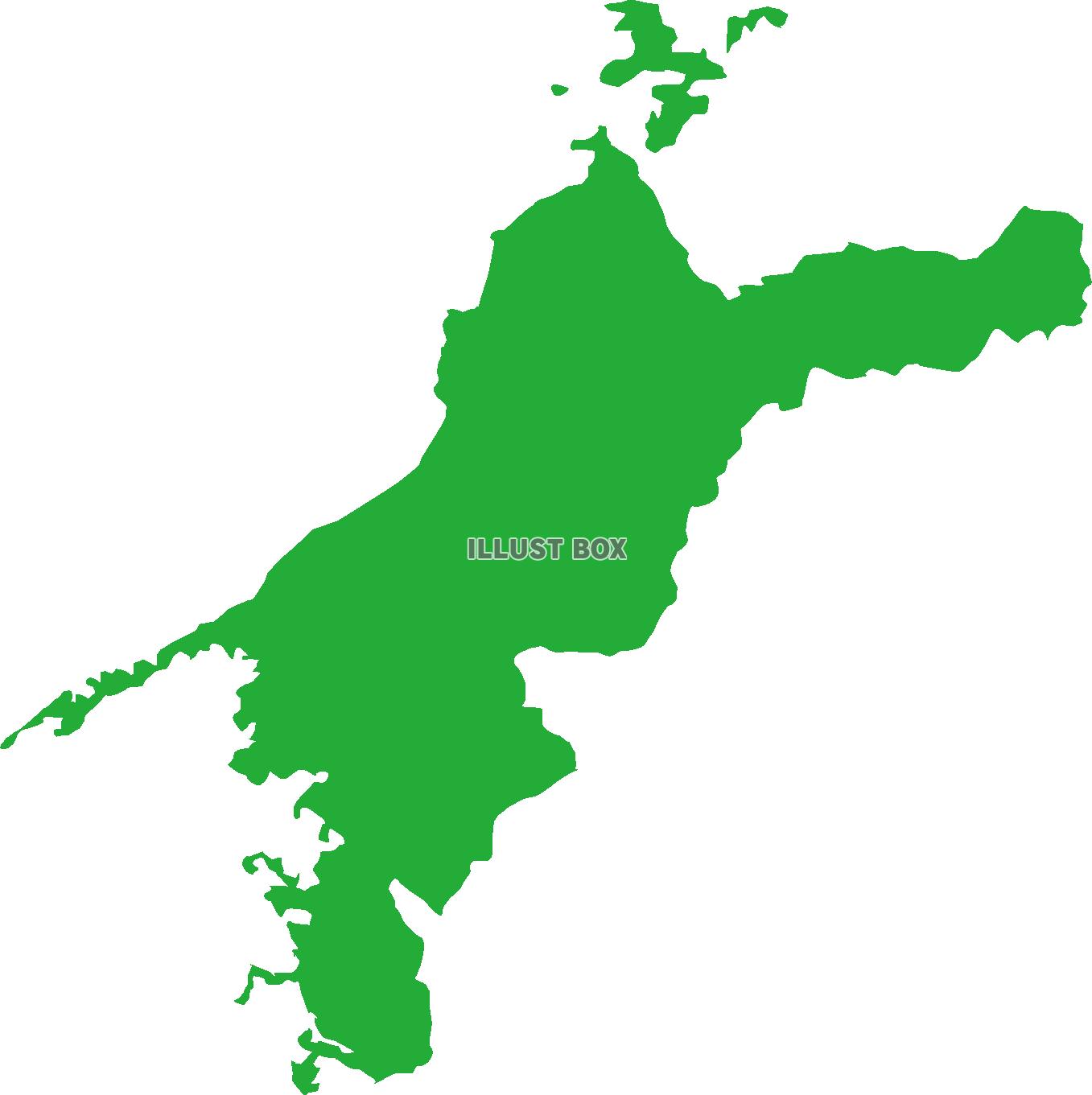 無料イラスト 愛媛県の地図