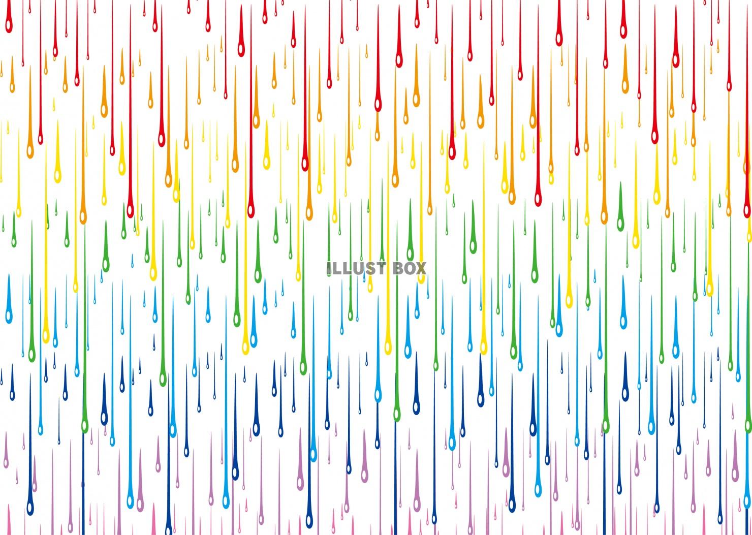 無料イラスト 雨のイメージ 梅雨 虹色 壁紙