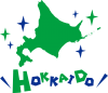 北海道の地図☆HOKKAIDO☆英語ロゴ