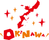 沖縄県の地図☆OKINAWA☆英語ポップロゴ