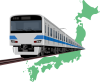 電車　日本　地図