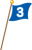 ランキング　フラッグ　3位