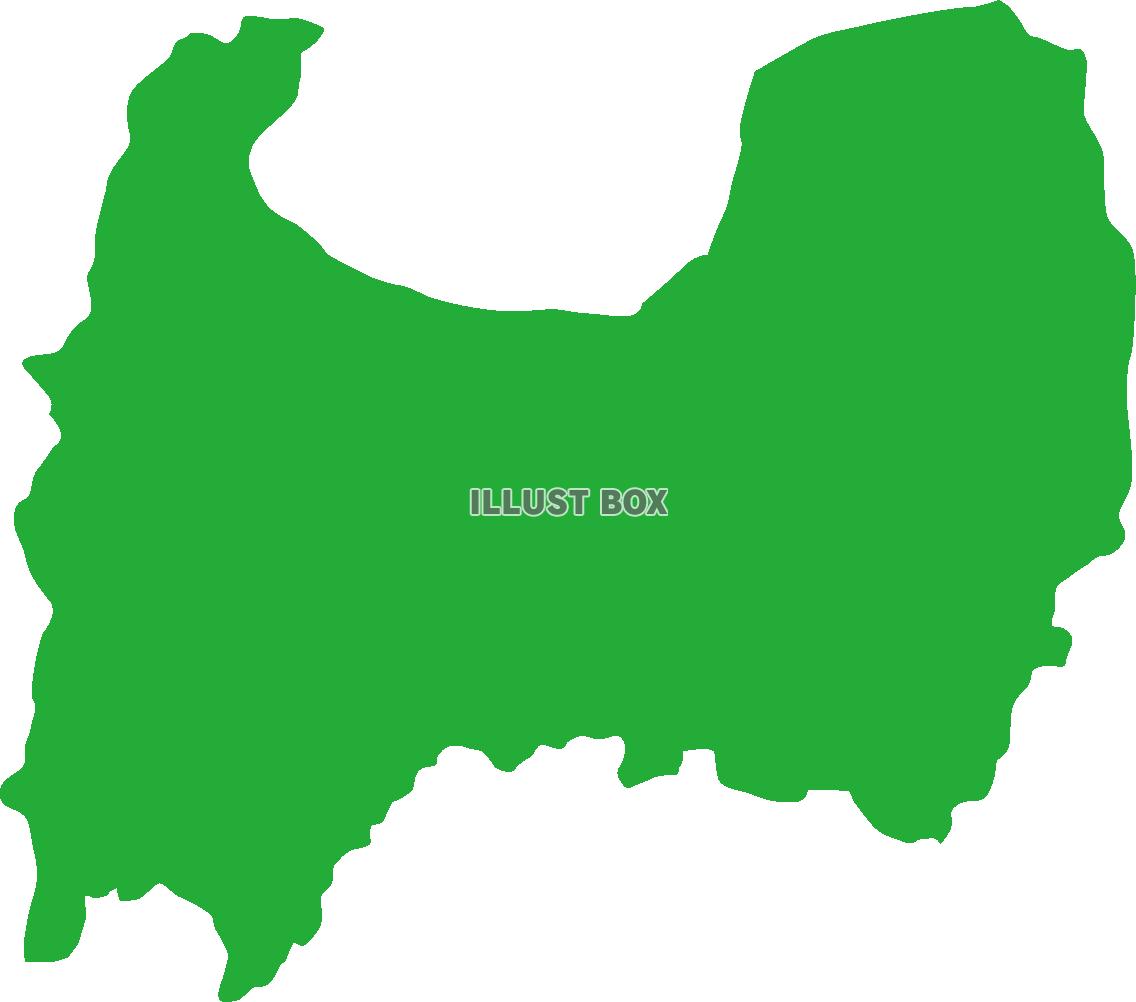 無料イラスト 富山県の地図
