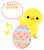 ひよことイースターエッグ　透過png