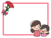 母の日フレーム　お母さんと女の子1