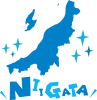 新潟県の地図☆NIIGATA☆英語ポップロゴ