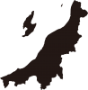 新潟県の地図（シルエット）