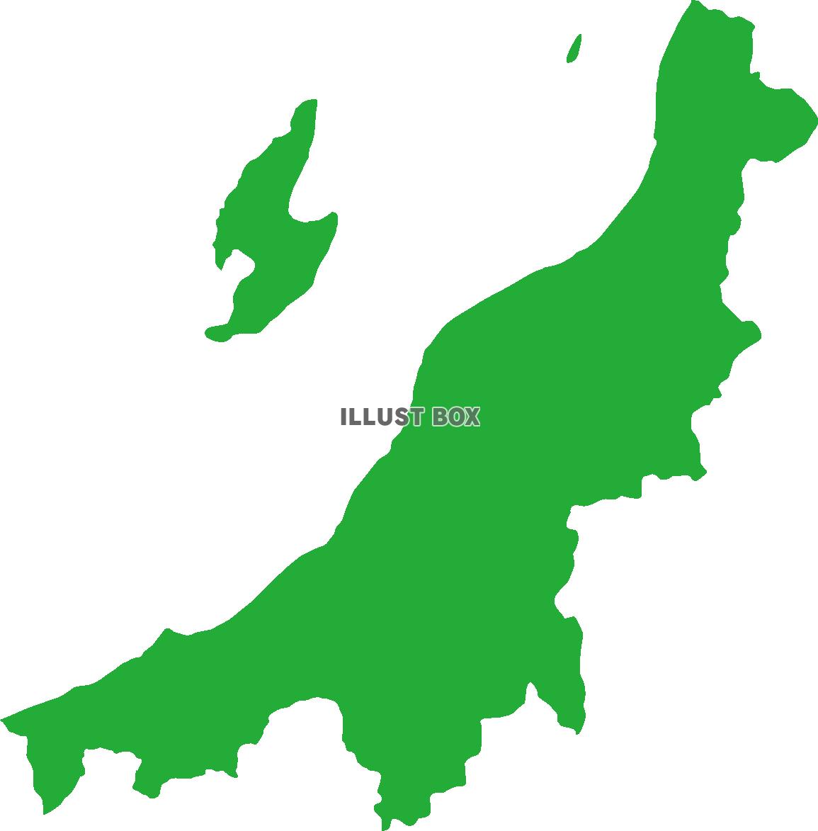 無料イラスト 新潟県の地図