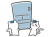 冷蔵庫を運ぶ白猫