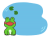 元気なカエルと池