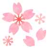 さくらと花びらイラスト　透過png