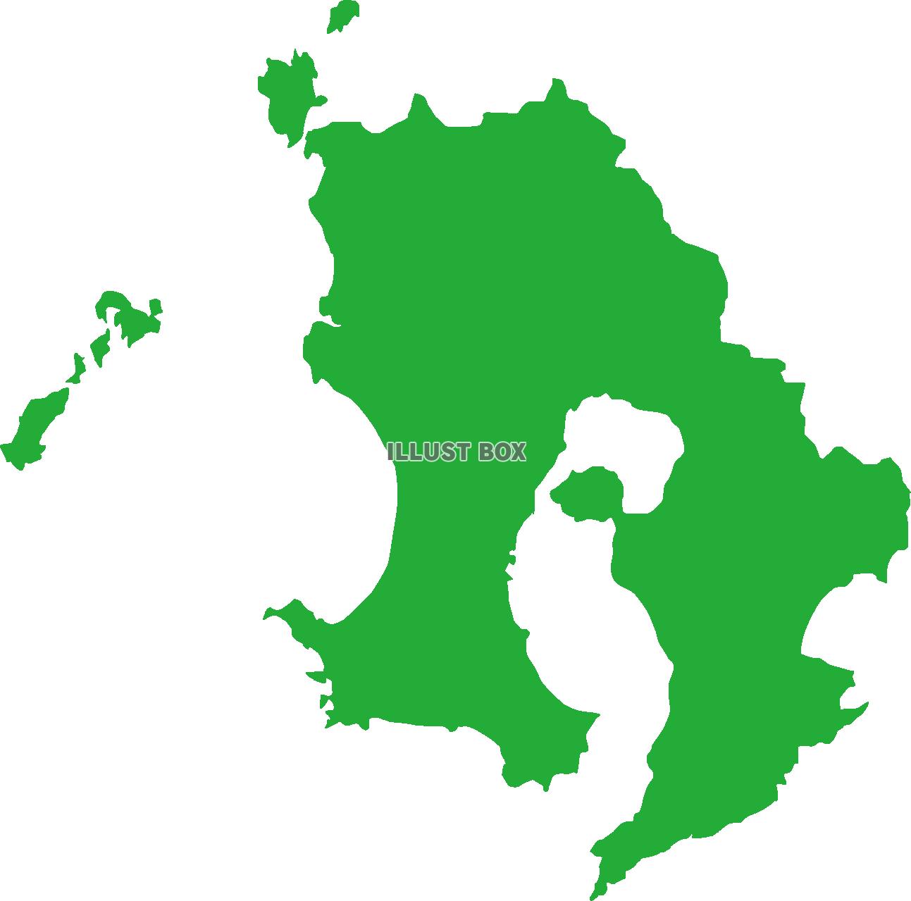 無料イラスト 鹿児島県の地図