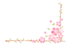 桜の花フレーム（右）