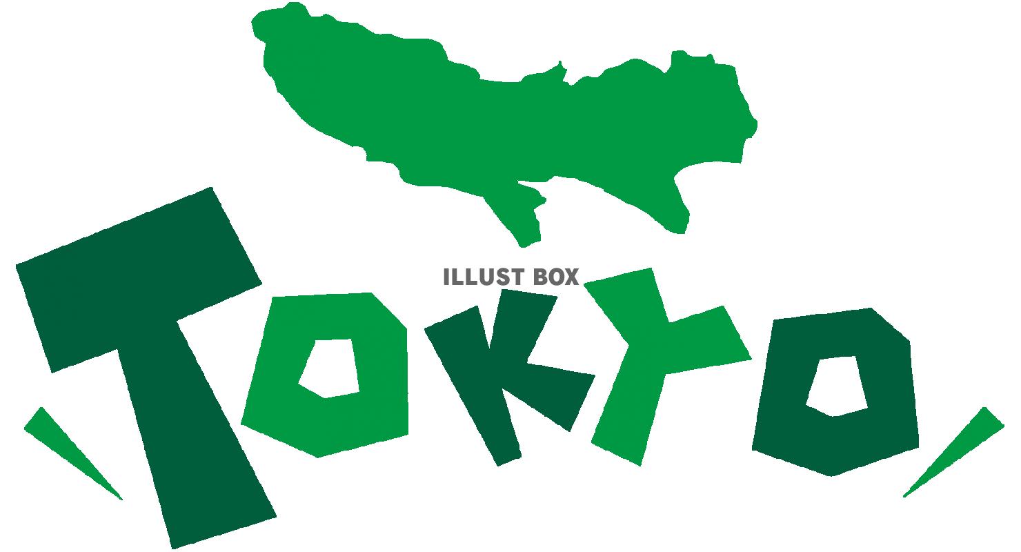 東京の地図☆TOKYO☆ポップロゴ　英語アイコン